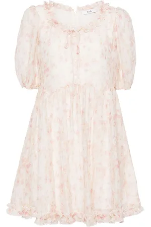 B+AB Tie-dye plissé minidress