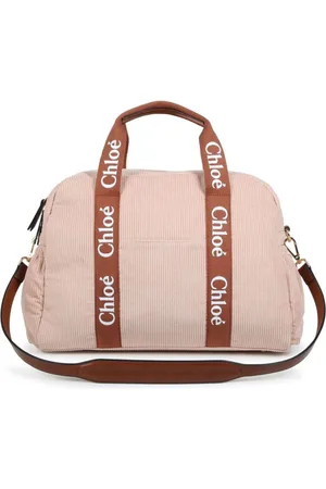 Chloé Logo-strap corduroy changing bag