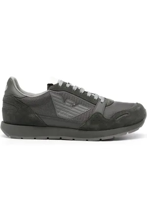 Emporio Armani Logo-patch lace-up sneakers