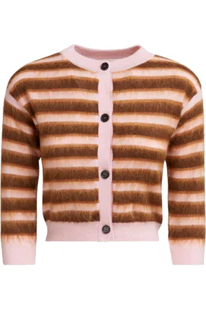 Marni Striped brushed wool cardigan