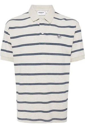 Chocoolate Striped cotton polo shirt