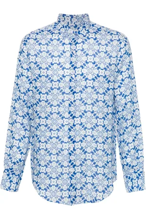 PENINSULA SWIMWEAR Floral-print linen shirt