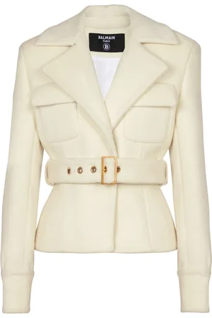 Balmain Notched-lapel belted jacket