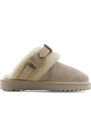 Burberry Shearling suede mules