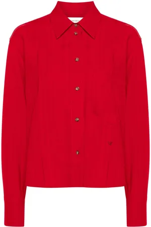 Victoria Beckham Spread-collar textured shirt