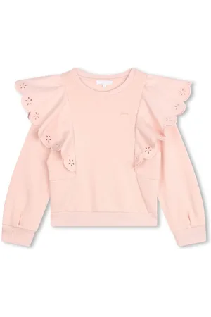 Chloé Ruffle-detail cotton sweatshirt