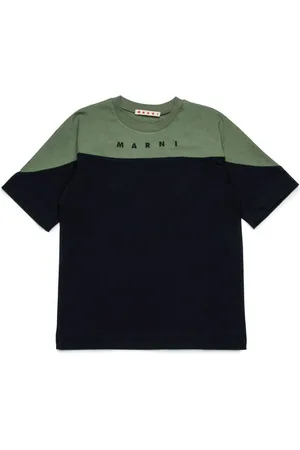 Marni Logo-print two-tone T-shirt