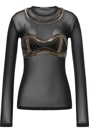 Alberta Ferretti Semi-sheer beaded top