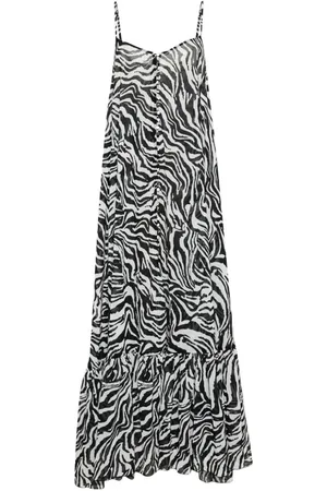 ROTATE X Reina Olga zebra-print maxi dress