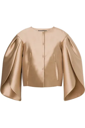 Alberta Ferretti Petal-sleeve mikado jacket