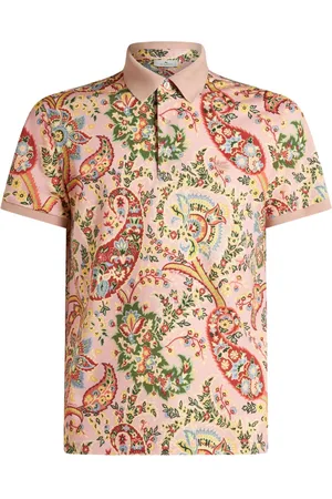 Etro Floral paisley print polo shirt