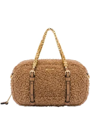 Moschino Logo-lettering fleece tote bag