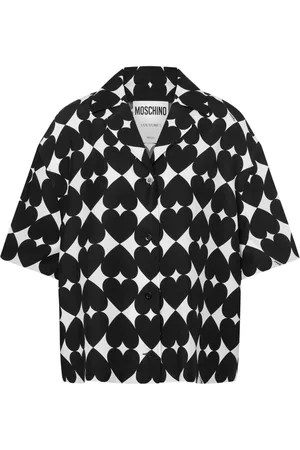 Moschino Heart-print silk shirt
