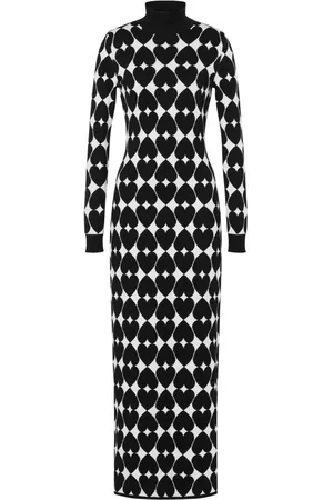 Moschino Heart-motif intarsia-knit dress