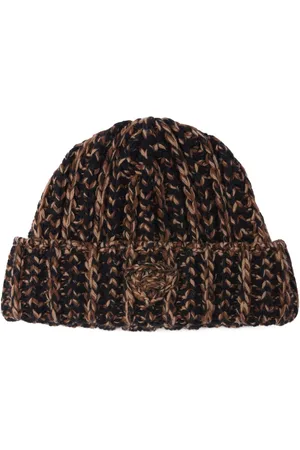 Prada Triangle-logo ribbed-knit beanie