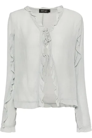 tout a coup V-neck ruffle-detail blouse