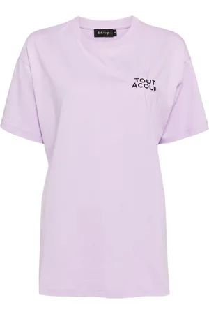 tout a coup Logo-embroidered cotton T-shirt