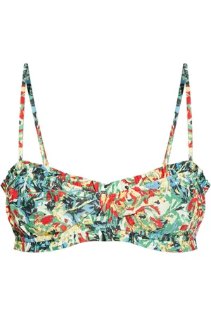 Ganni Ruffle-trim bandeau top