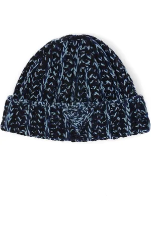 Prada Logo-triangle ribbed-knit beanie