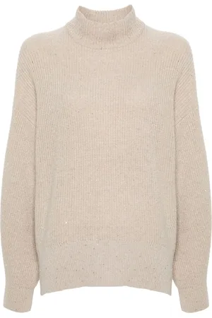 Brunello Cucinelli Sequined high-neck jumper