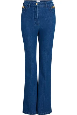 Patou Organic-cotton flared jeans