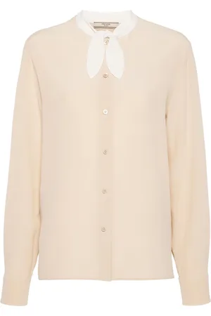 Prada Triangle-logo crepe shirt