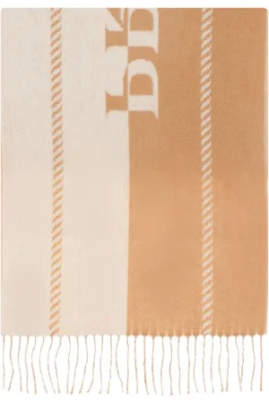 Prada Monogram intarsio logo wool scarf