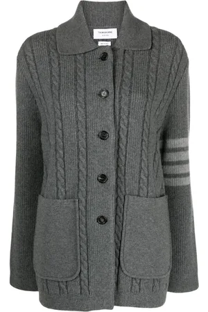 Thom Browne Cable-knit bomber jacket