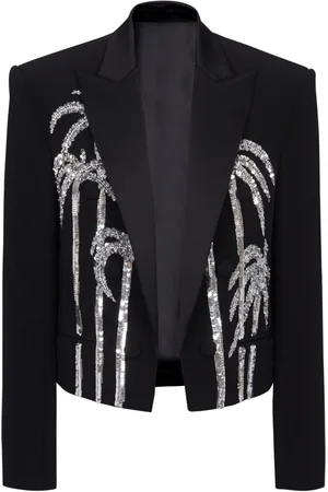 Balmain Palm tree-print blazer