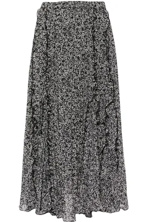 tout a coup Daisy print ruffle edged skirt