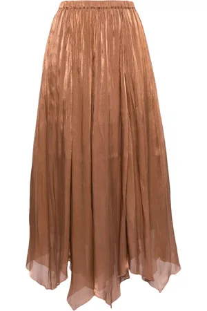 tout a coup Asymmetric-hem midi skirt