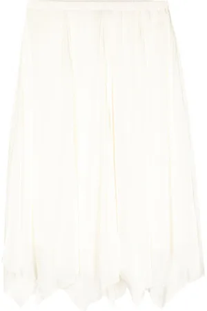 tout a coup Asymmetric-hem midi skirt