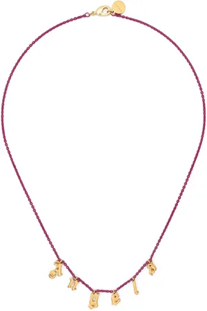 Palm Angels Angels logo-lettering necklace