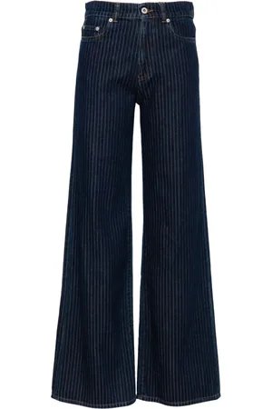 Kenzo Ayame striped straight-leg jeans