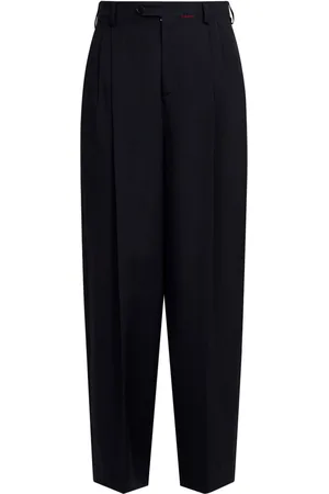 Marni Logo-embroidered wool trousers
