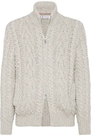 Brunello Cucinelli Cable-knit zip-up cardigan