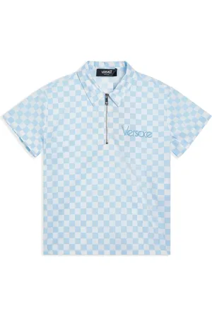 VERSACE Contrasto poplin polo shirt