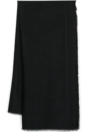 Elisabetta Franchi Logo-jacquard frayed scarf