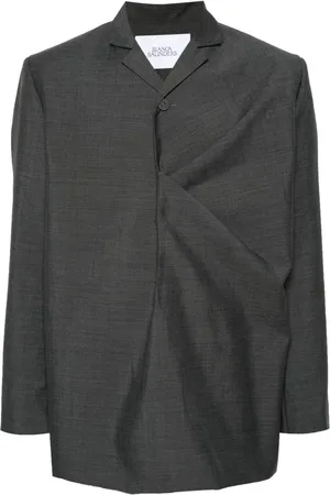 Bianca Saunders Pinches-detailed wool-blend blazer