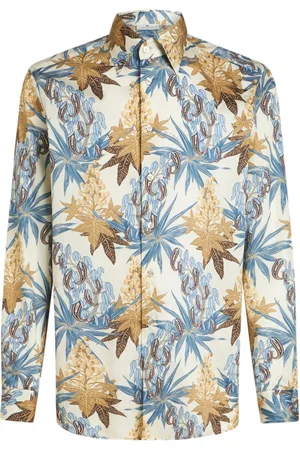 Etro Foliage-print cotton shirt