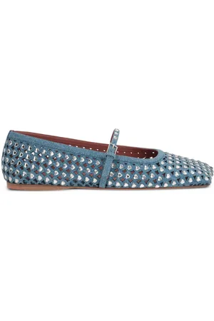 Amina Muaddi Anne embellished ballerina shoes