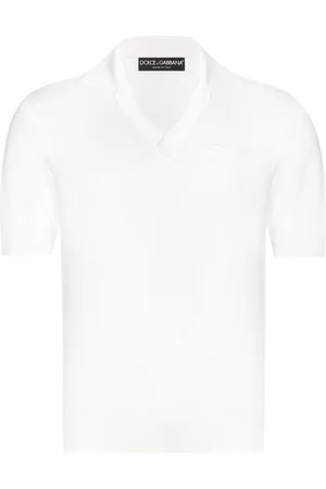Dolce & Gabbana Logo-embroidered silk polo shirt