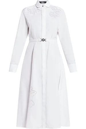 VERSACE Sangallo embroidered shirt dress
