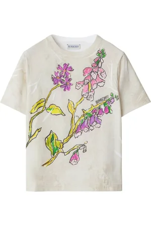 Burberry Floral-print cotton T-shirt