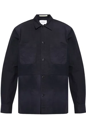 Norse projects Spread-collar panelled shirt