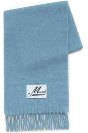 Marni Logo-patch alpaca wool-blend scarf