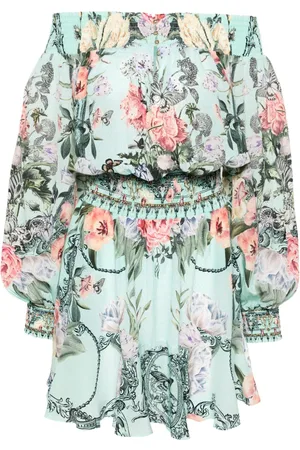 Camilla Off-shoulder floral mini dress