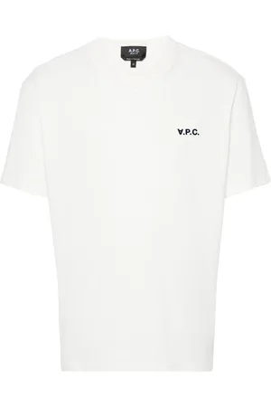 A.P.C. Flocked-logo organic cotton T-shirt