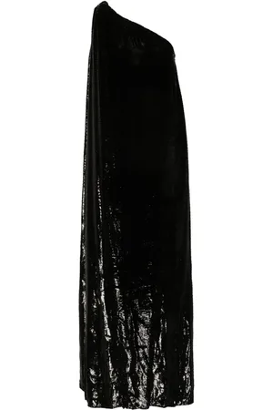 Tom Ford One-shoulder lamé-effect dress