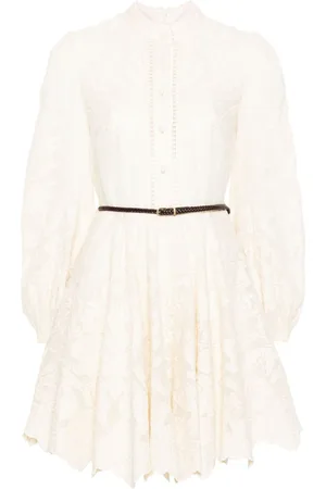 ZIMMERMANN Ottie floral-embroidered mini dress